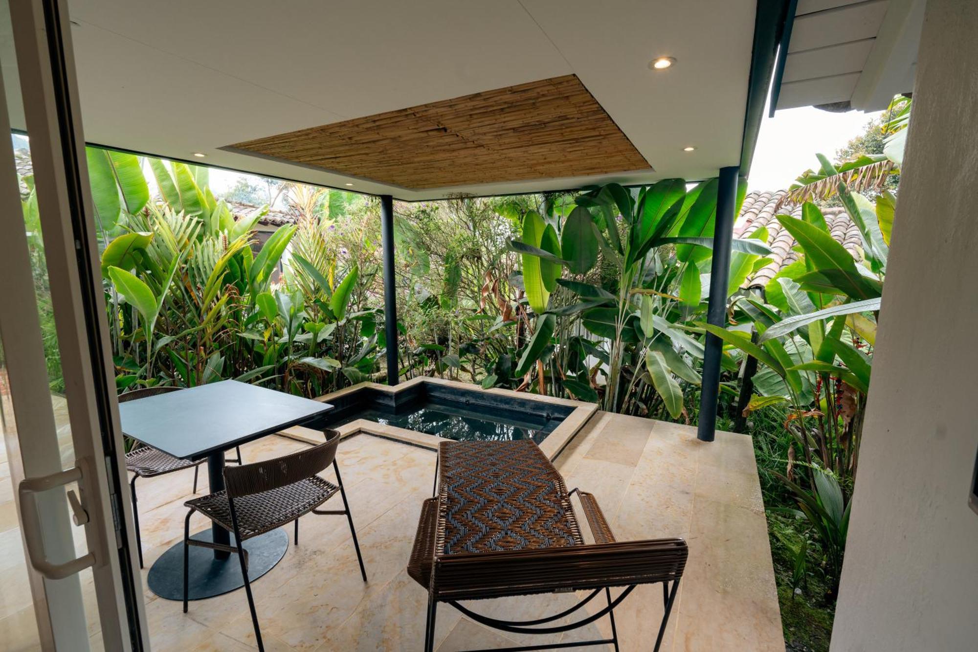 马尼萨莱斯 Termales El Otono酒店 外观 照片 A private pool at the hotel