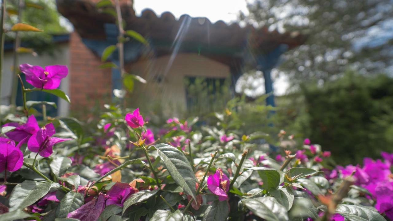 马尼萨莱斯 Termales El Otono酒店 外观 照片 A woman watering flowers